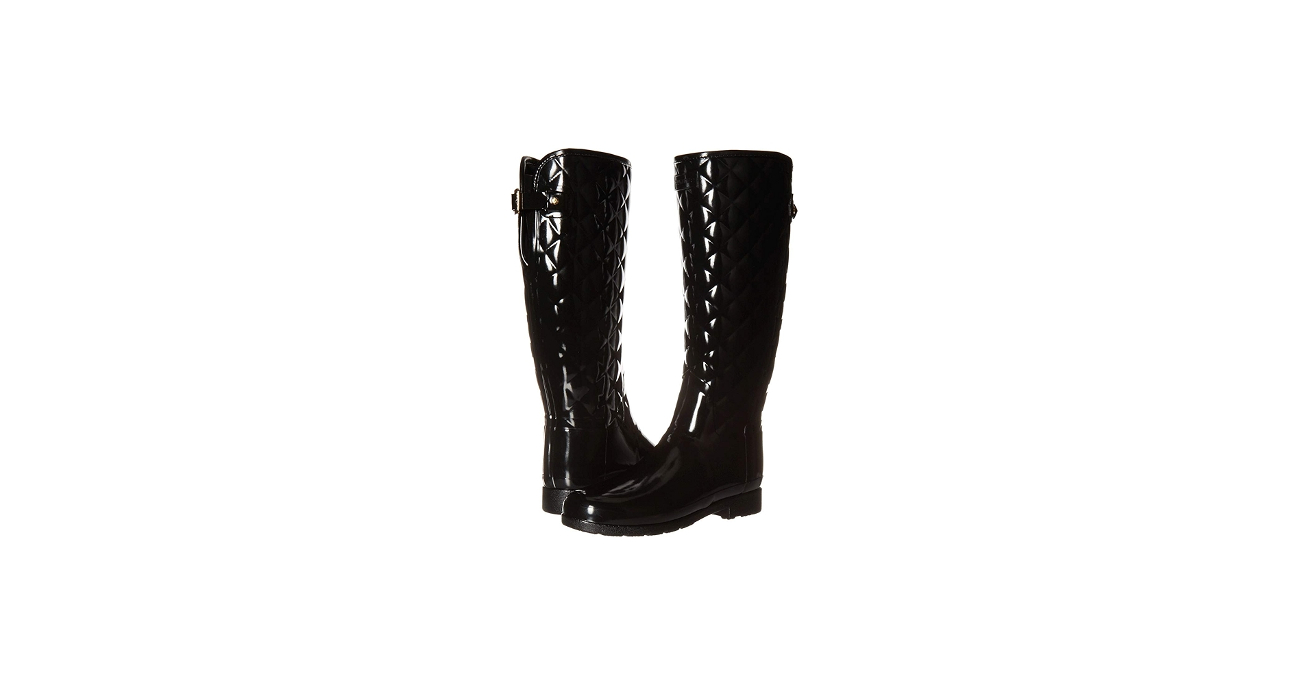 Amazon.com | Hunter Refined Gloss Quilt Tall Rain Boots